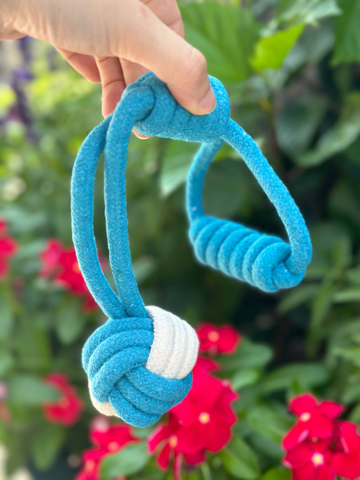Handmade Sustainable Rope Toys 4 Pc Set, Rope Chew Toys