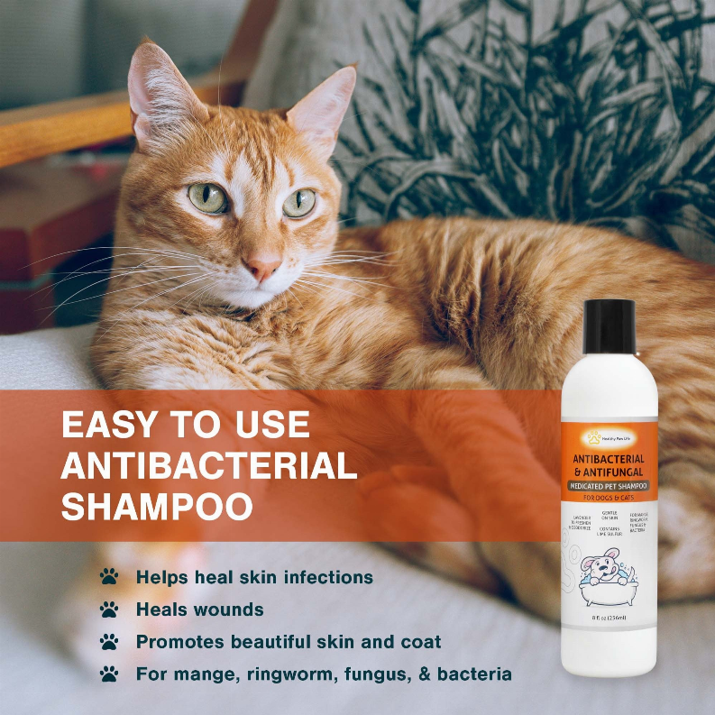 Classic's Medicated Pet Shampoo - Veterinary Treatment Against Ringworm, Mange, Lice, and Dry Skin