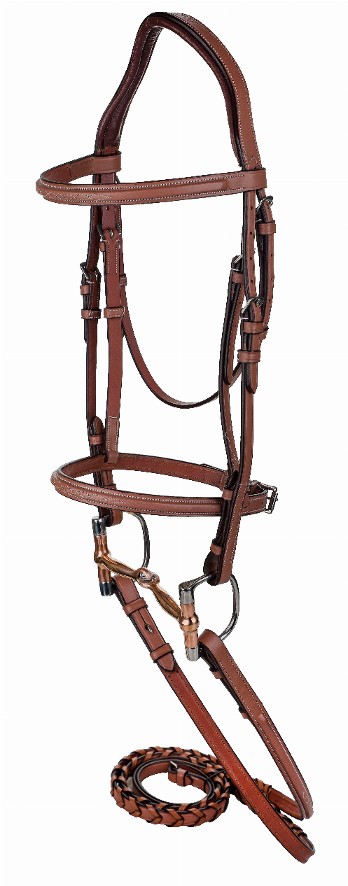 Laureate by Henri de Rivel Raised Fancy Stitched Bridle with Laced Reins