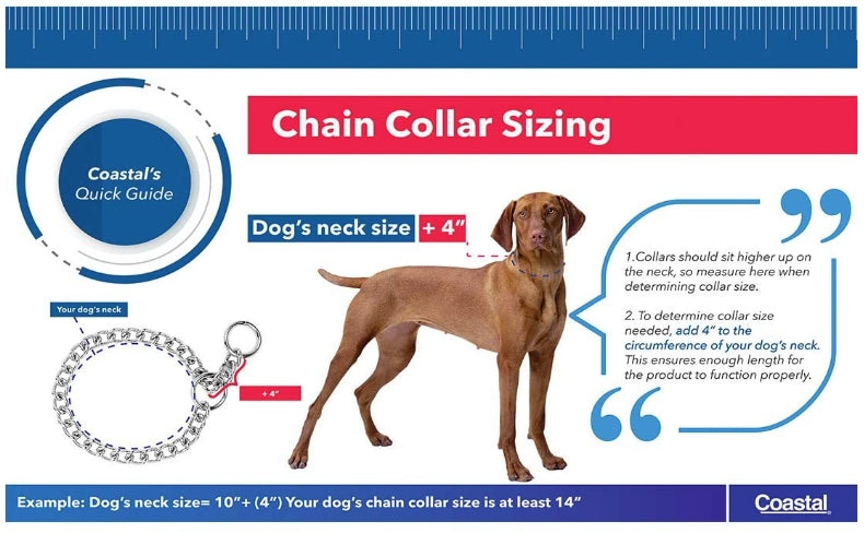 Coastal Pet Herm Sprenger Steel Chain Choke Dog Collar 4.0mm