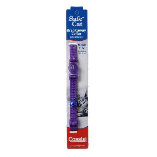 Safe Cat Adjustable Nylon Breakaway Collar Purple