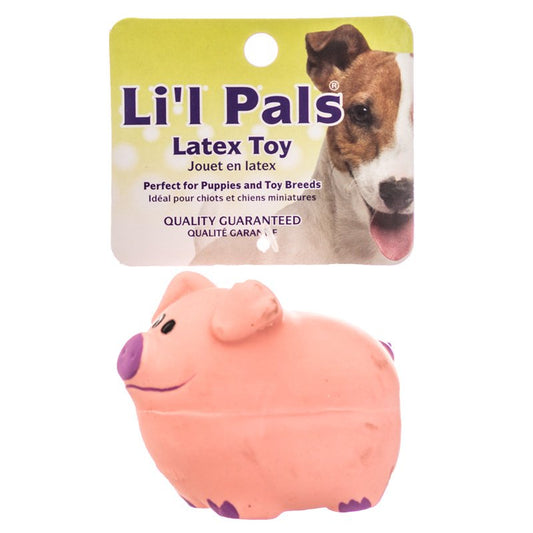 Lil Pals Latex Pig Dog Toy for Puppies and Toy Breeds