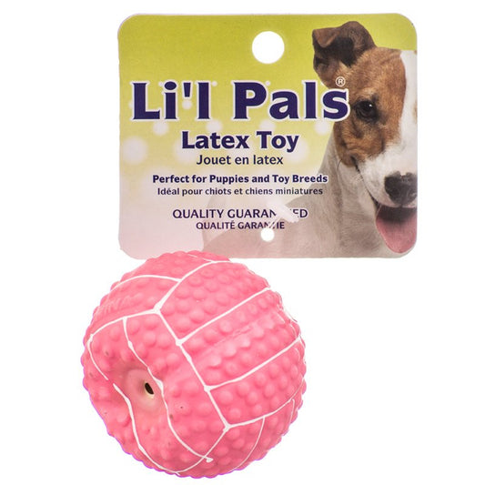 Lil Pals Latex Mini Volleyball for Dogs Pink