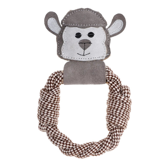 DOOG Country Tails Sheep Rope Ring Toy Grey 24" x 1.18" x 5.51"