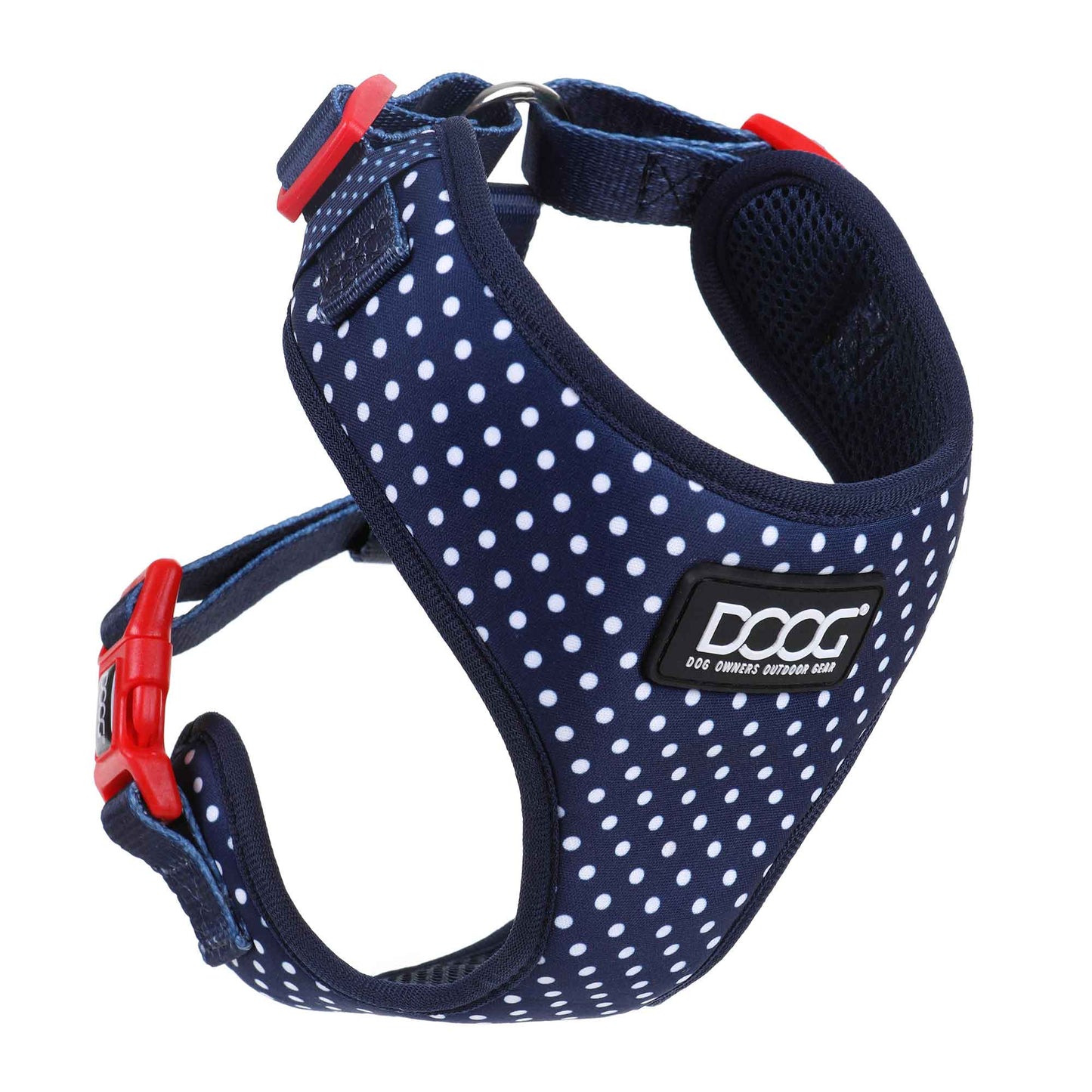 DOOG Neoflex Dog Harness Stella Extra Large Blue/White Polka Dot