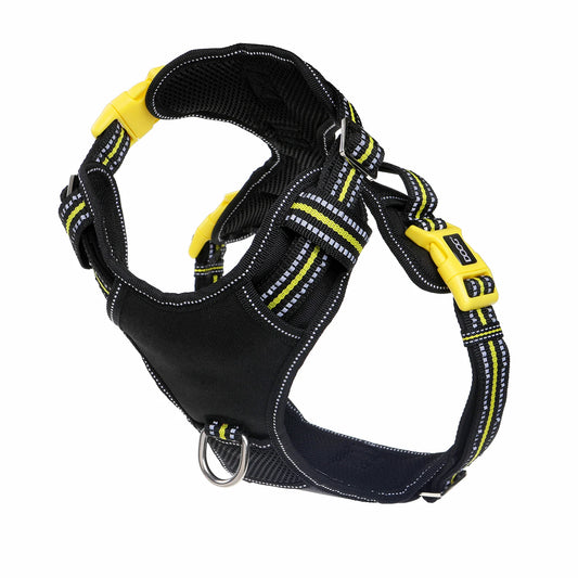 DOOG Neotech Dog Harness Bolt Medium Black/Yellow