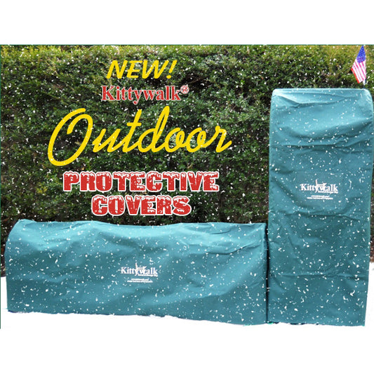 Kittywalk Outdoor Protective Cover for Kittywalk Curves (2) Green 48" x 18" x 24"