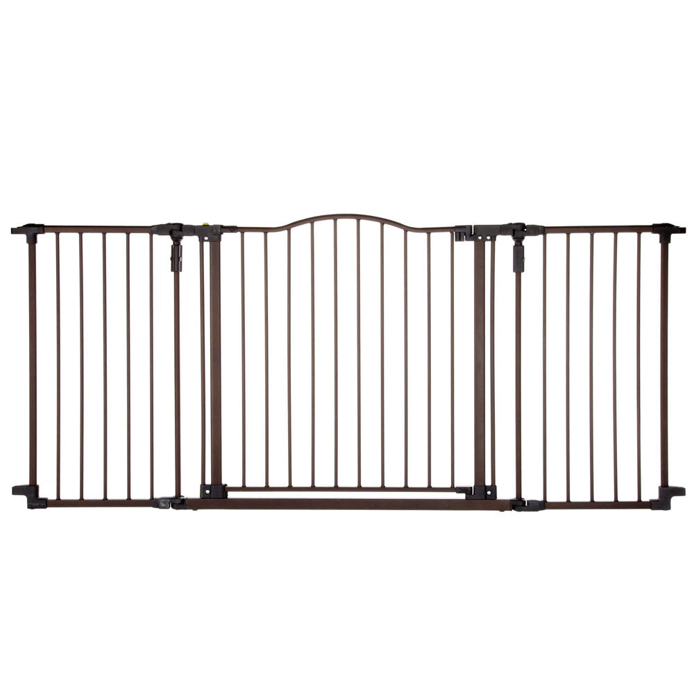 North States Deluxe Décor Wall Mounted Pet Gate Medium Matte Bronze 38.3" - 72" x 30"