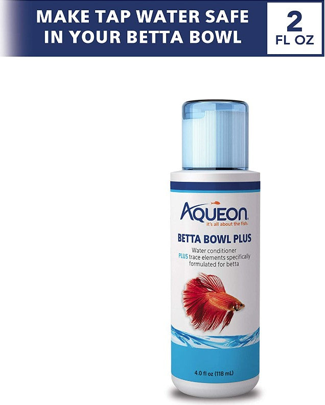 Aqueon Betta Bowl Plus Water Conditioner Plus Trace Elements For Bettas