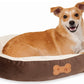Aspen Pet Oval Nesting Pet Bed Brown for Dogs