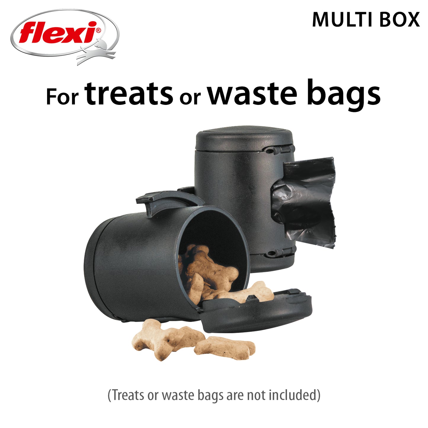 Flexi Multi Box Stores Treats or Standard Poop-Bag Rolls