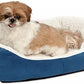 MidWest Quiet Time Boutique Cuddle Bed for Dogs Blue
