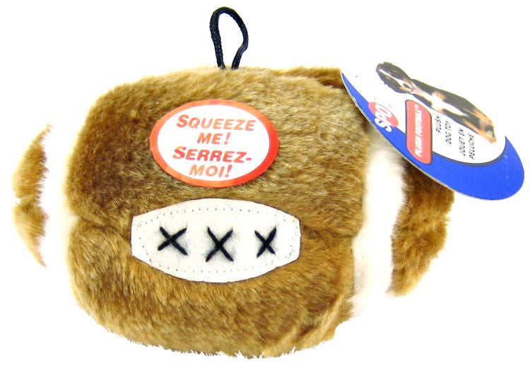 Spot Plush Football Squeaker Dog Toy