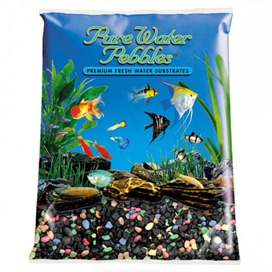 Pure Water Pebbles Aquarium Gravel Black Beauty Pebble Mix